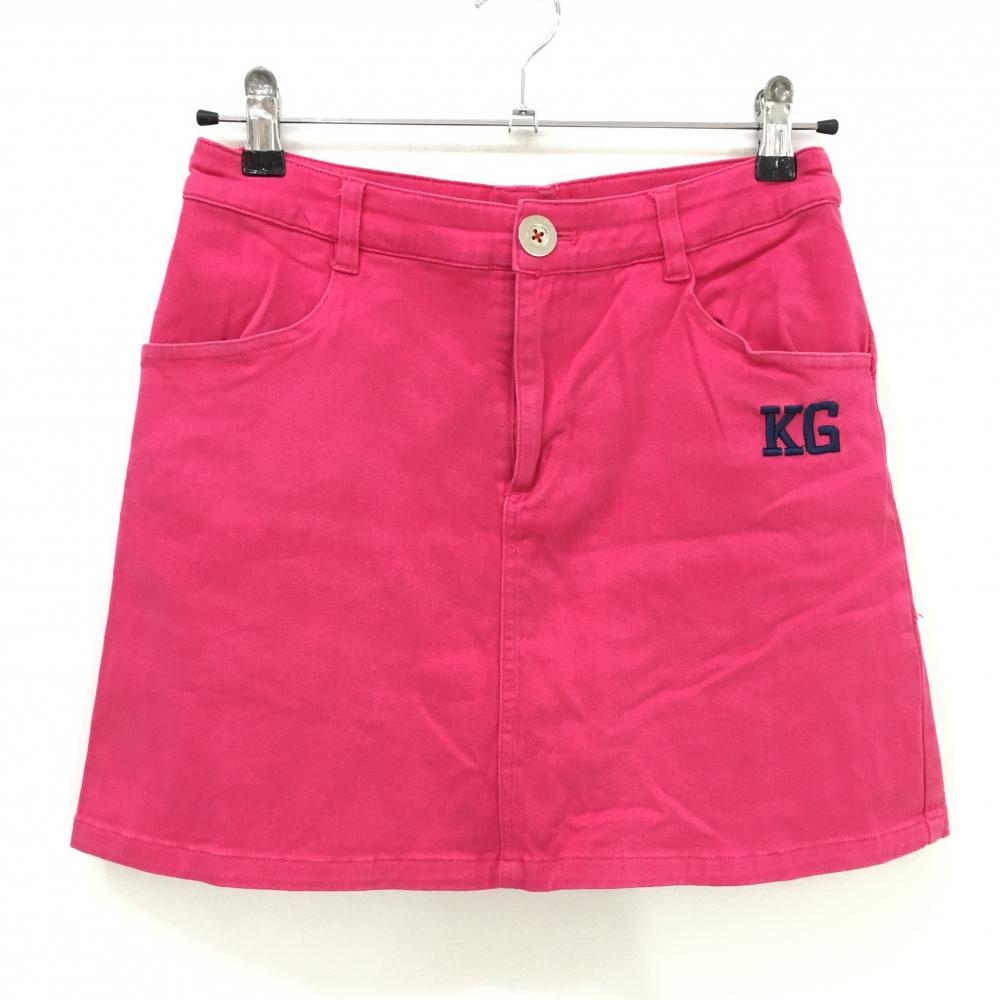 キスオンザグリーン スカート レッド ロゴ刺しゅう ニコちゃん 内側インナーパンツ レディース 2(M) ゴルフウェア kiss on the green