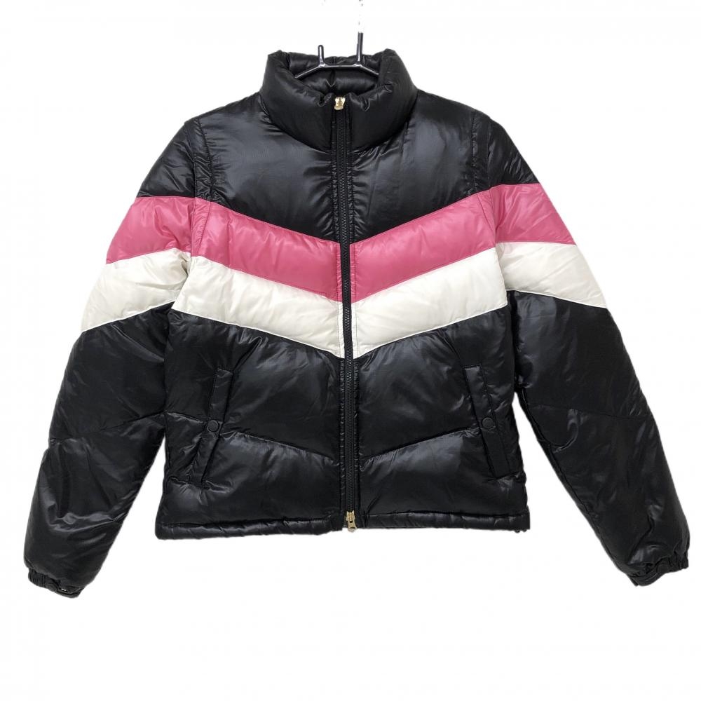 【美品】キャロウェイ ダウンジャケット 黒×ピンク×白  袖着脱可  レディース L ゴルフウェア Callaway