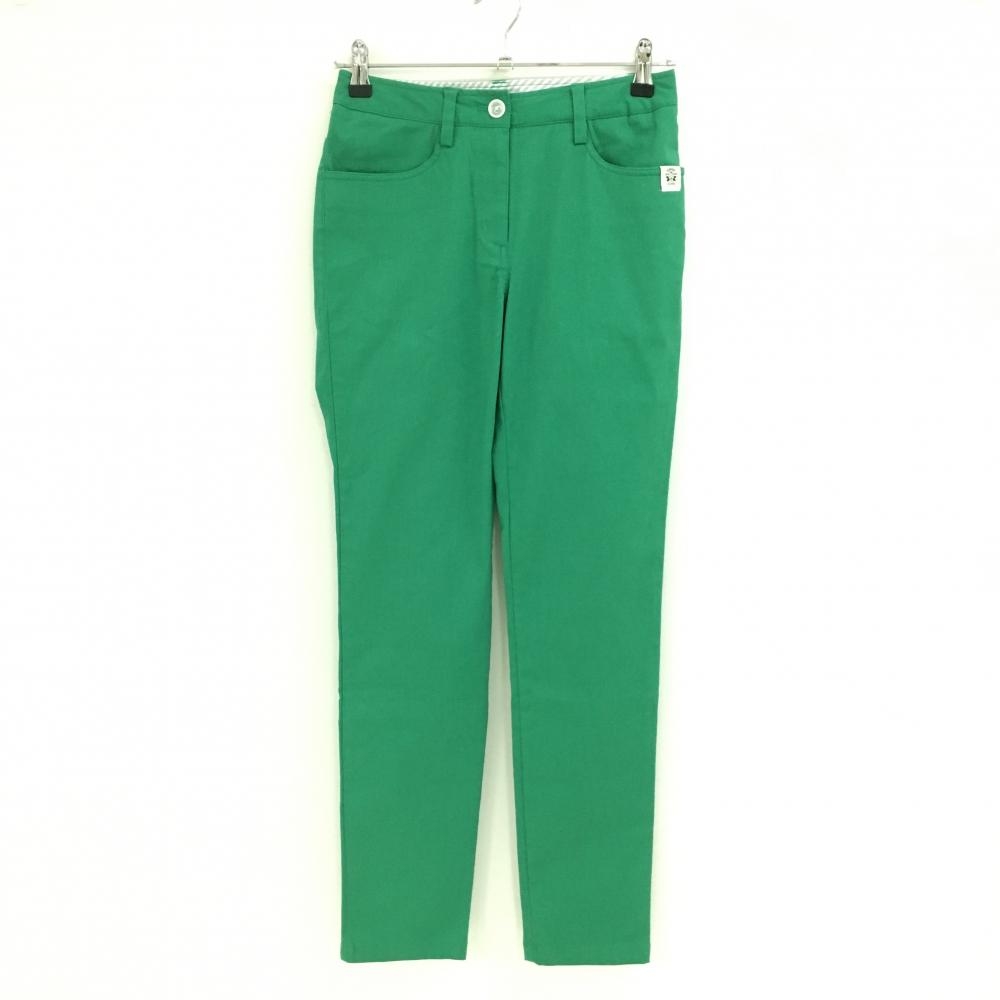 【美品】キャロウェイ パンツ グリーン ポケットロゴ ストレッチ  レディース SS ゴルフウェア Callaway