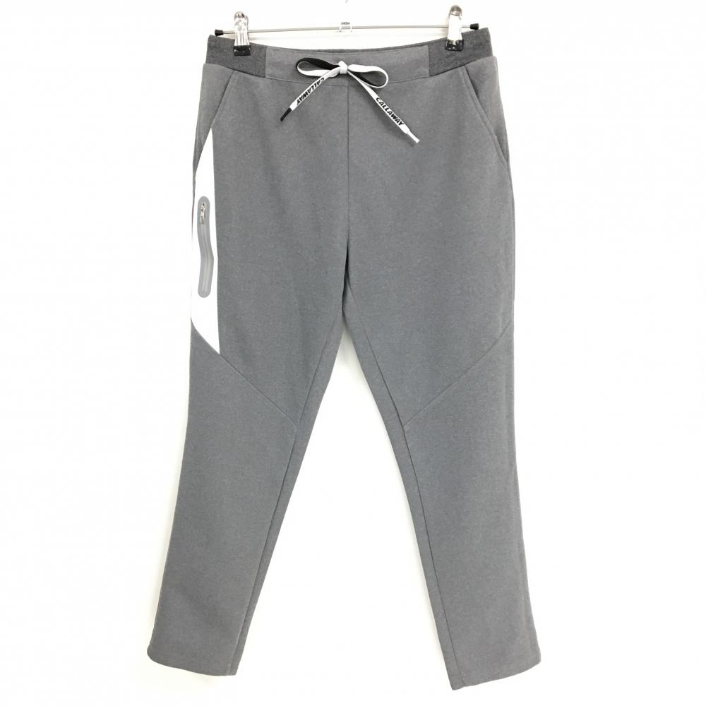 【超美品】キャロウェイ パンツ 杢グレー ストレッチ ウエストゴム  レディース L ゴルフウェア Callaway