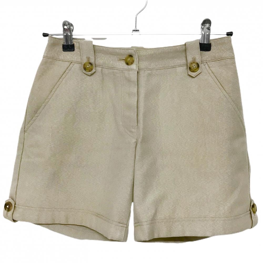 キャロウェイ ショートパンツ ベージュ ラメ ウール混　ポケ口 レディース SS ゴルフウェア Callaway
