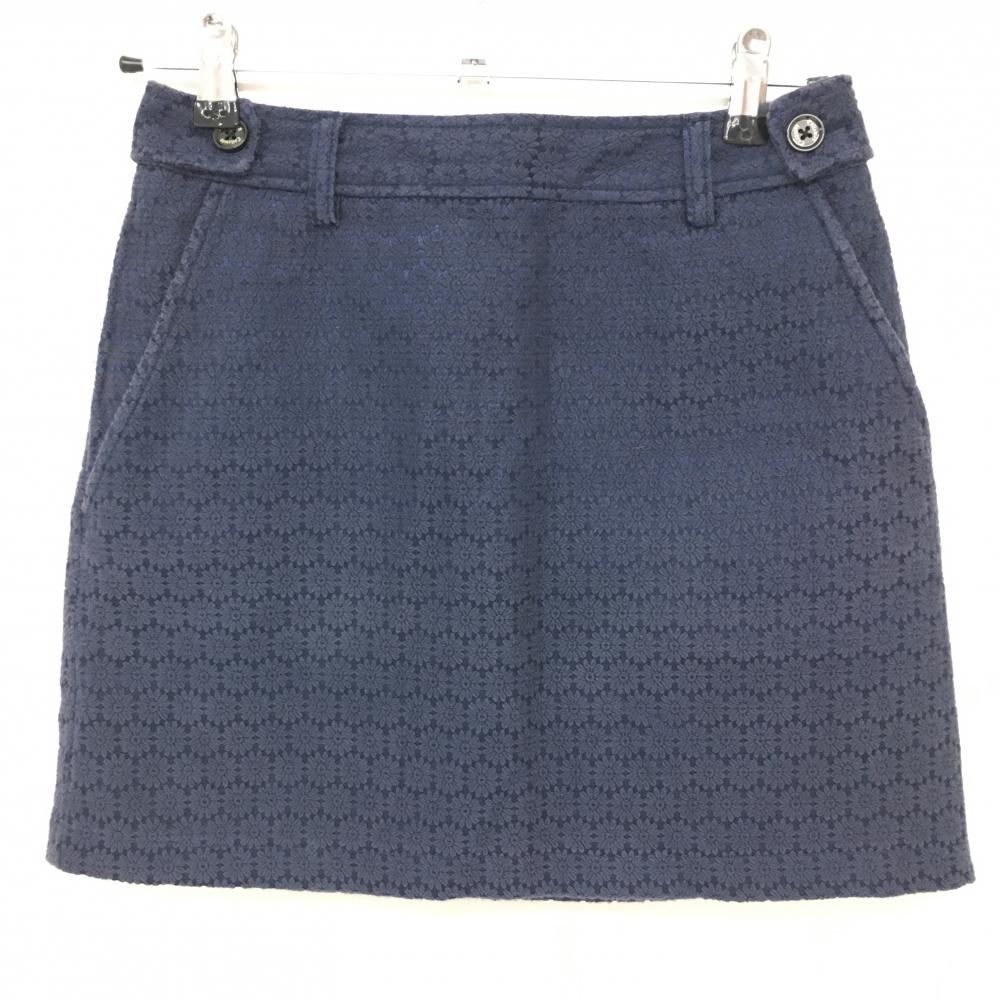 【美品】キャロウェイ スカート ネイビー 花柄刺しゅう総柄  レディース S ゴルフウェア Callaway