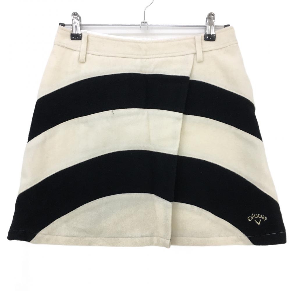 【美品】キャロウェイ スカート 白×黒 内側インナーパンツ  切替 レディース M ゴルフウェア Callaway