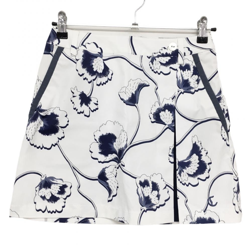 【美品】キャロウェイ レッドレーベル スカート 白×ネイビー 花柄  レディース S ゴルフウェア Callaway