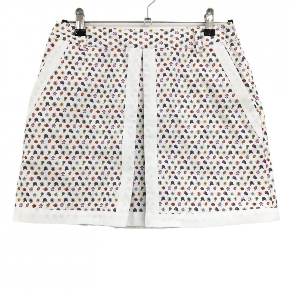 【超美品】キャロウェイ スカート 白×マルチ 花柄 レディース L ゴルフウェア 2022年モデル Callaway