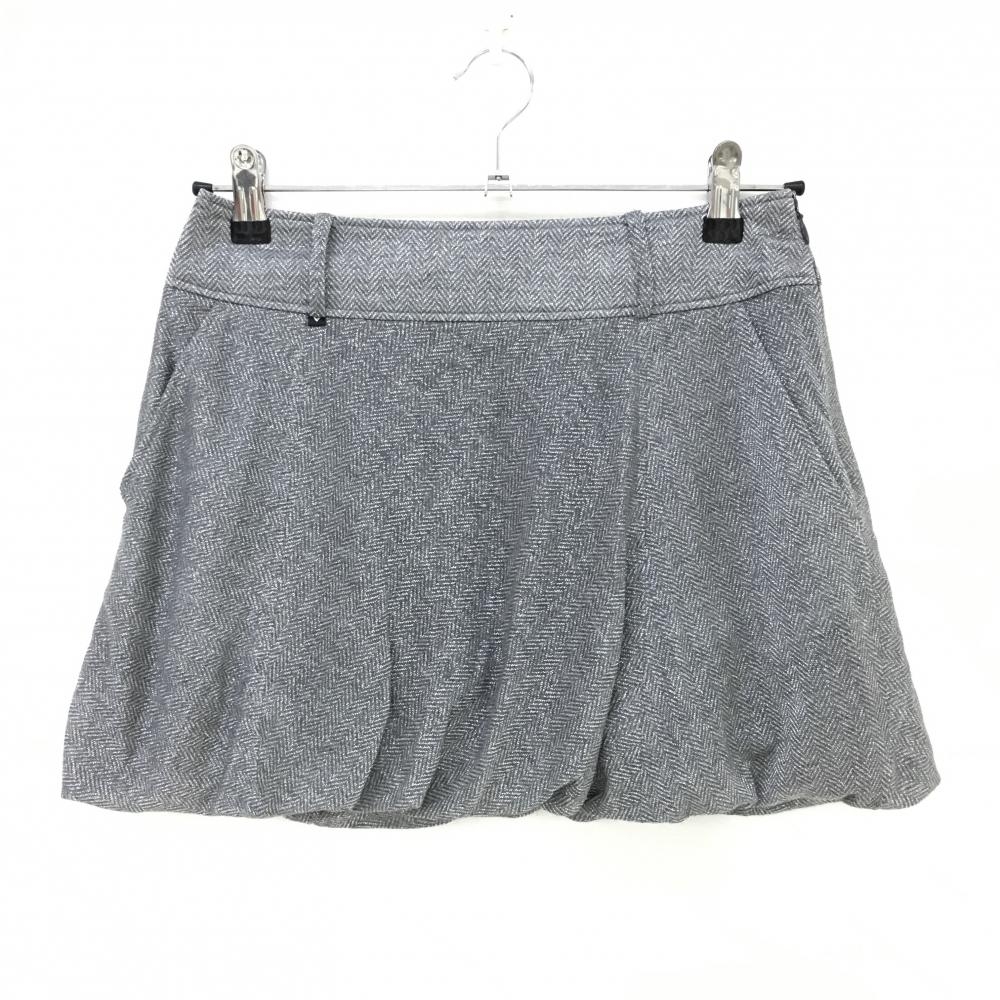 キャロウェイ バルーンスカート グレー ラメ糸 ヘリンボーン織 裏地付き  レディース S ゴルフウェア Callaway
