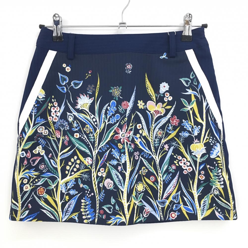 【新品】キャロウェイ スカート ネイビー×白 前花柄  レディース S ゴルフウェア 2022年モデル Callaway