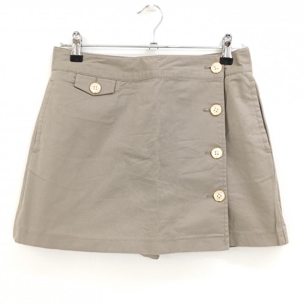 【美品】キャロウェイ スカート ベージュ 無地 内側インナーパンツ レディース L ゴルフウェア Callaway