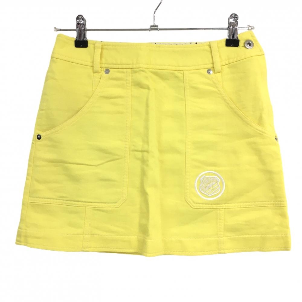 【美品】キャロウェイ スカート イエロー 無地 ストレッチ  レディース M ゴルフウェア Callaway
