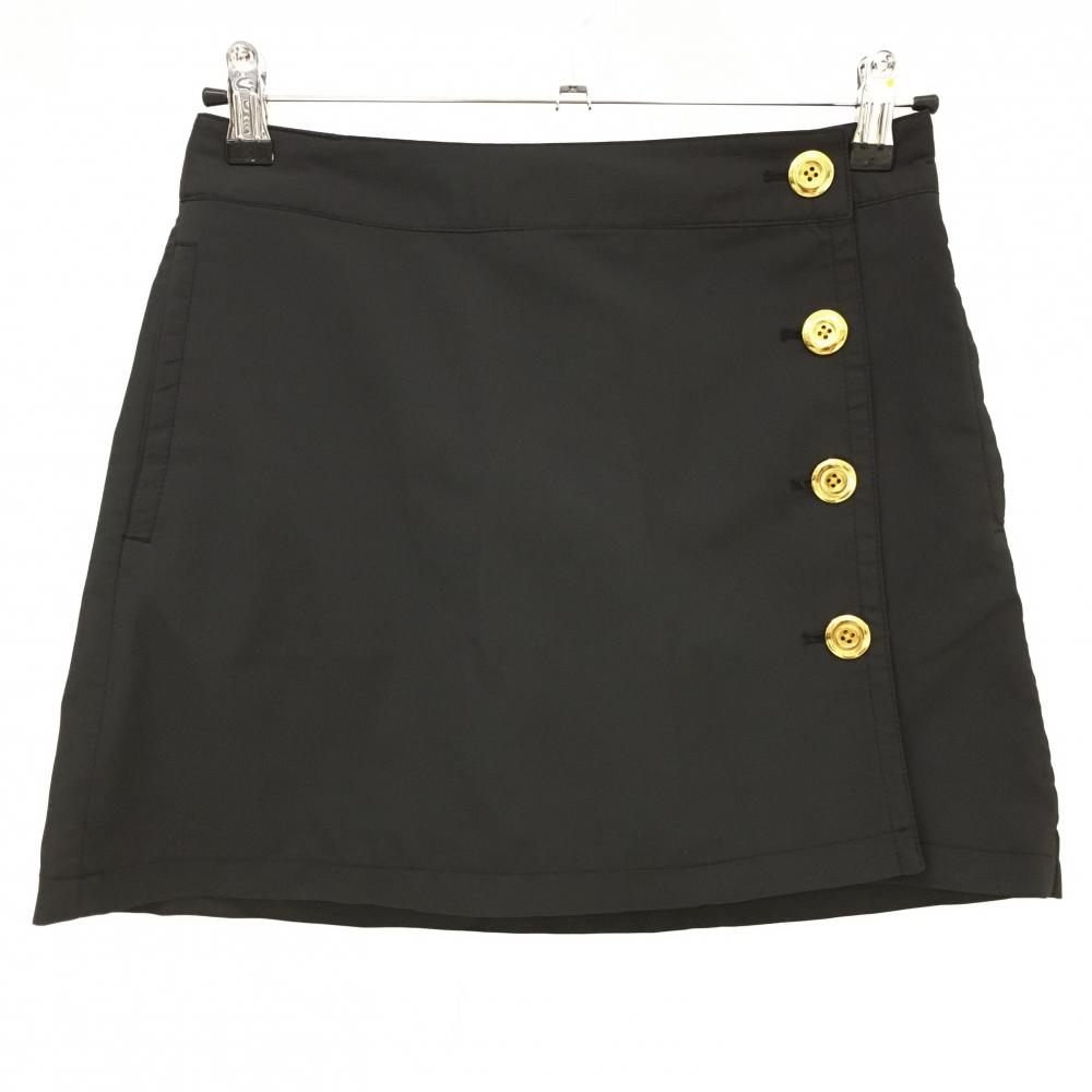 【超美品】キャロウェイ スカート 黒 金ボタン 内側パンツ レディース S ゴルフウェア Callaway