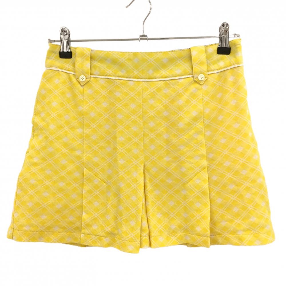 キャロウェイ スカート イエロー×白 チェック 内側インナーパンツ レディース SS ゴルフウェア Callaway