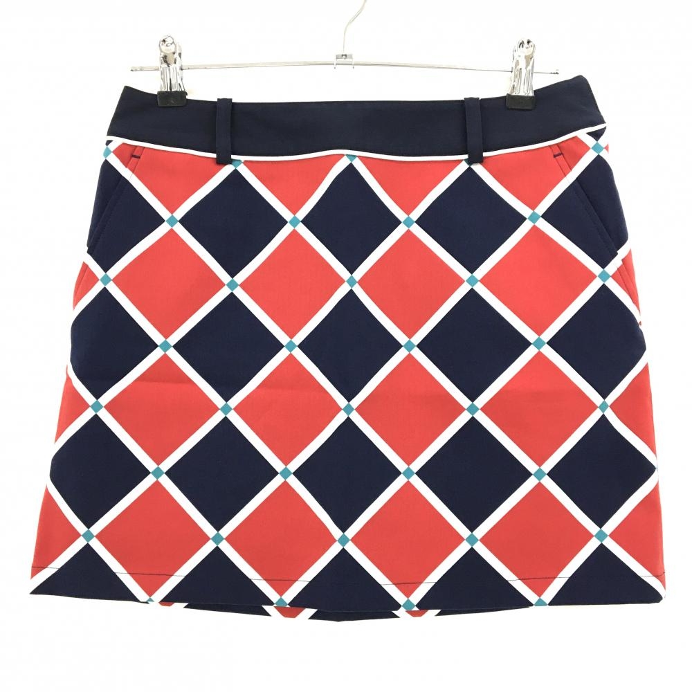 【新品】キャロウェイ スカート ネイビー×レッド 格子柄  レディース M ゴルフウェア Callaway
