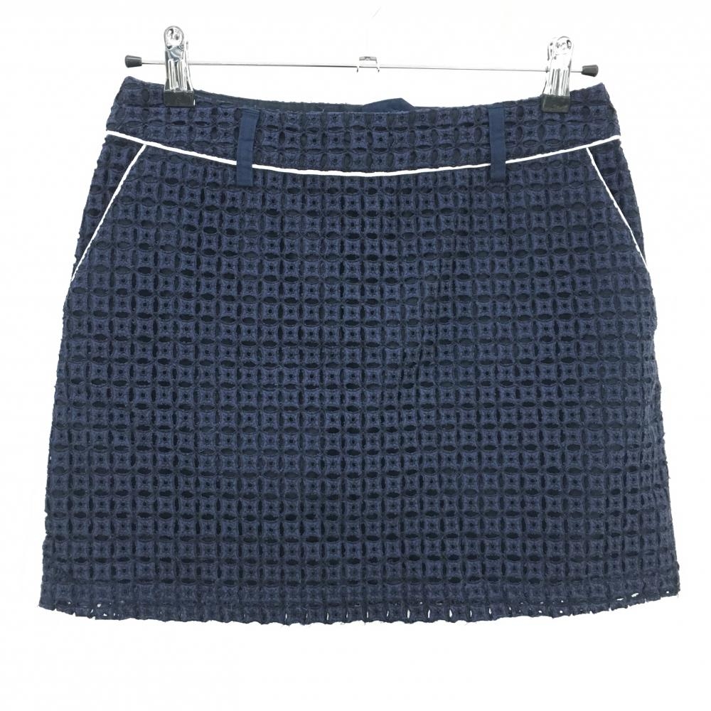 キャロウェイ スカート ネイビー レース 裏地付  レディース L ゴルフウェア Callaway