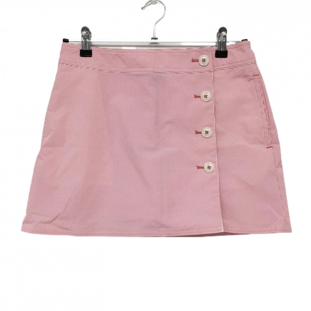 【超美品】キャロウェイ スカート レッド×白 細ストライプ 内側パンツ レディース S ゴルフウェア Callaway