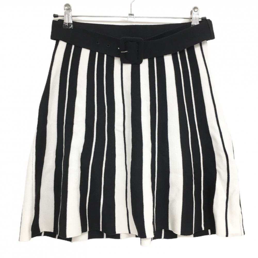 【超美品】キャロウェイレッドレーベル ニットスカート 白×黒 ベルト付き  レディース M ゴルフウェア Callaway