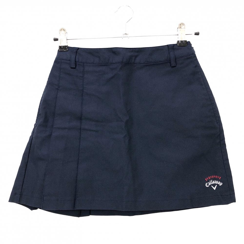 【超美品】キャロウェイ スカート ネイビー 一部プリーツ ストレッチ レディース SS ゴルフウェア Callaway