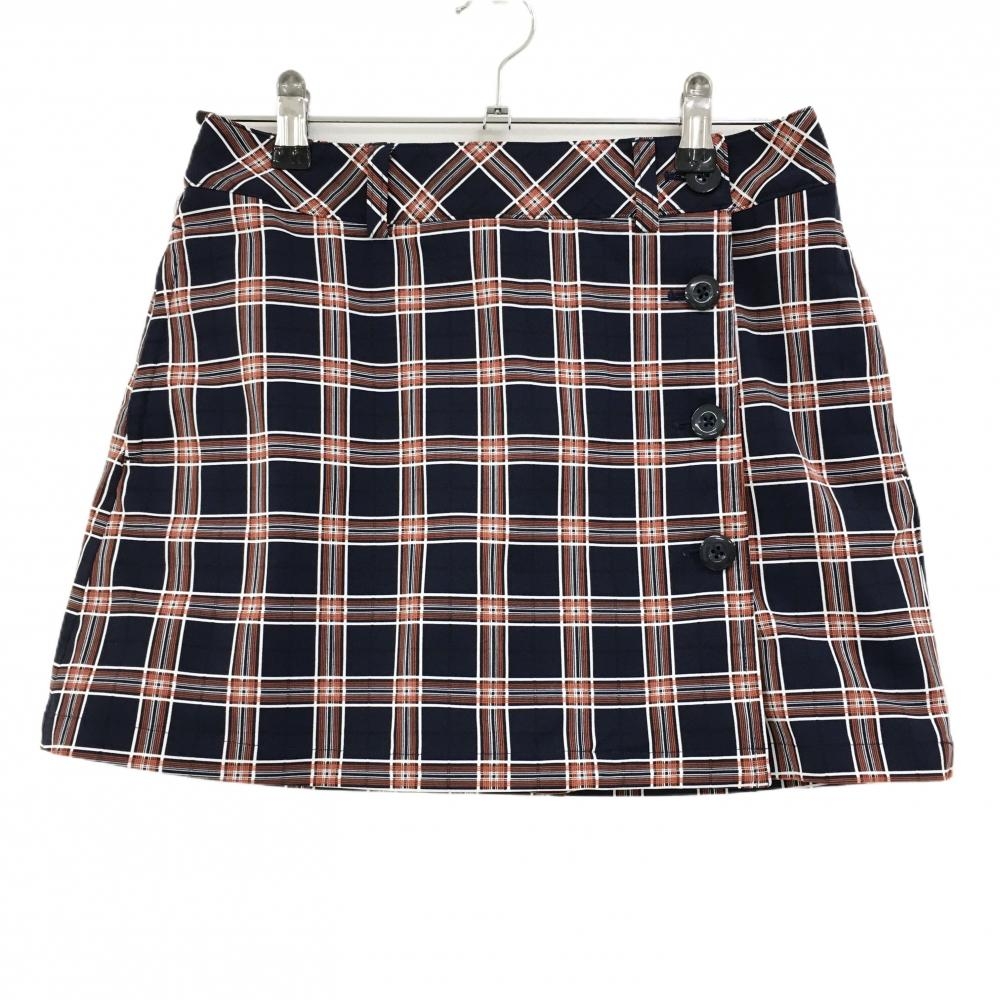 【超美品】キャロウェイ スカート ネイビー×レッド チェック 内側インナーパンツ レディース M ゴルフウェア Callaway