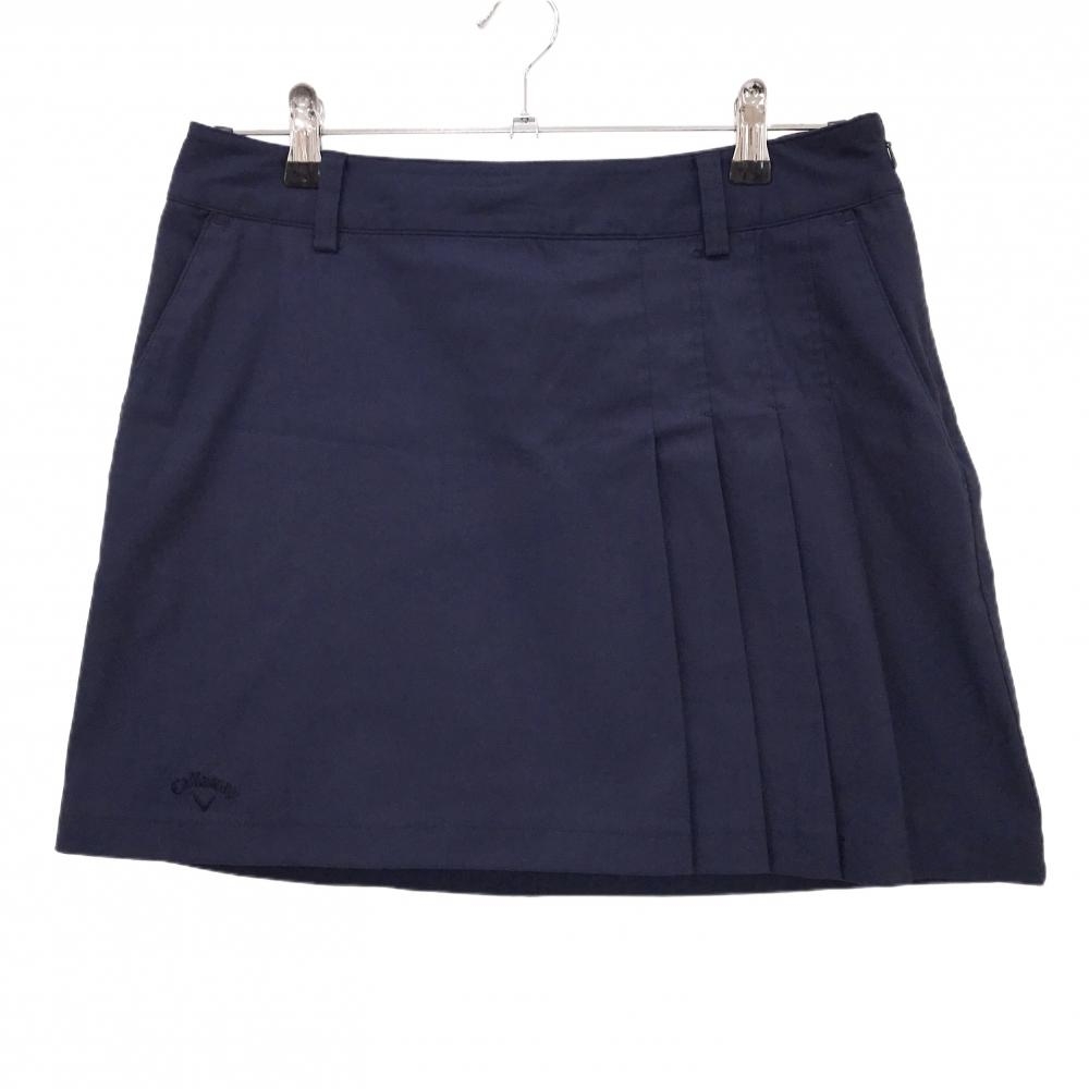 【美品】キャロウェイ スカート ネイビー 一部プリーツ レディース L ゴルフウェア Callaway