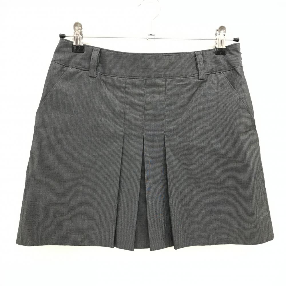 【超美品】キャロウェイ スカート ダークグレー 一部プリーツ ラインストーンロゴ  レディース M ゴルフウェア Callaway
