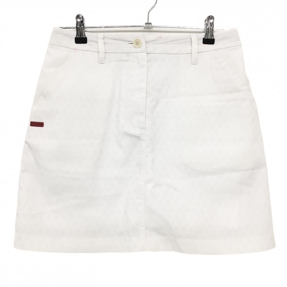 キャロウェイ レッドレーベル スカート 白 地模様 裏地付き レディース M ゴルフウェア Callaway