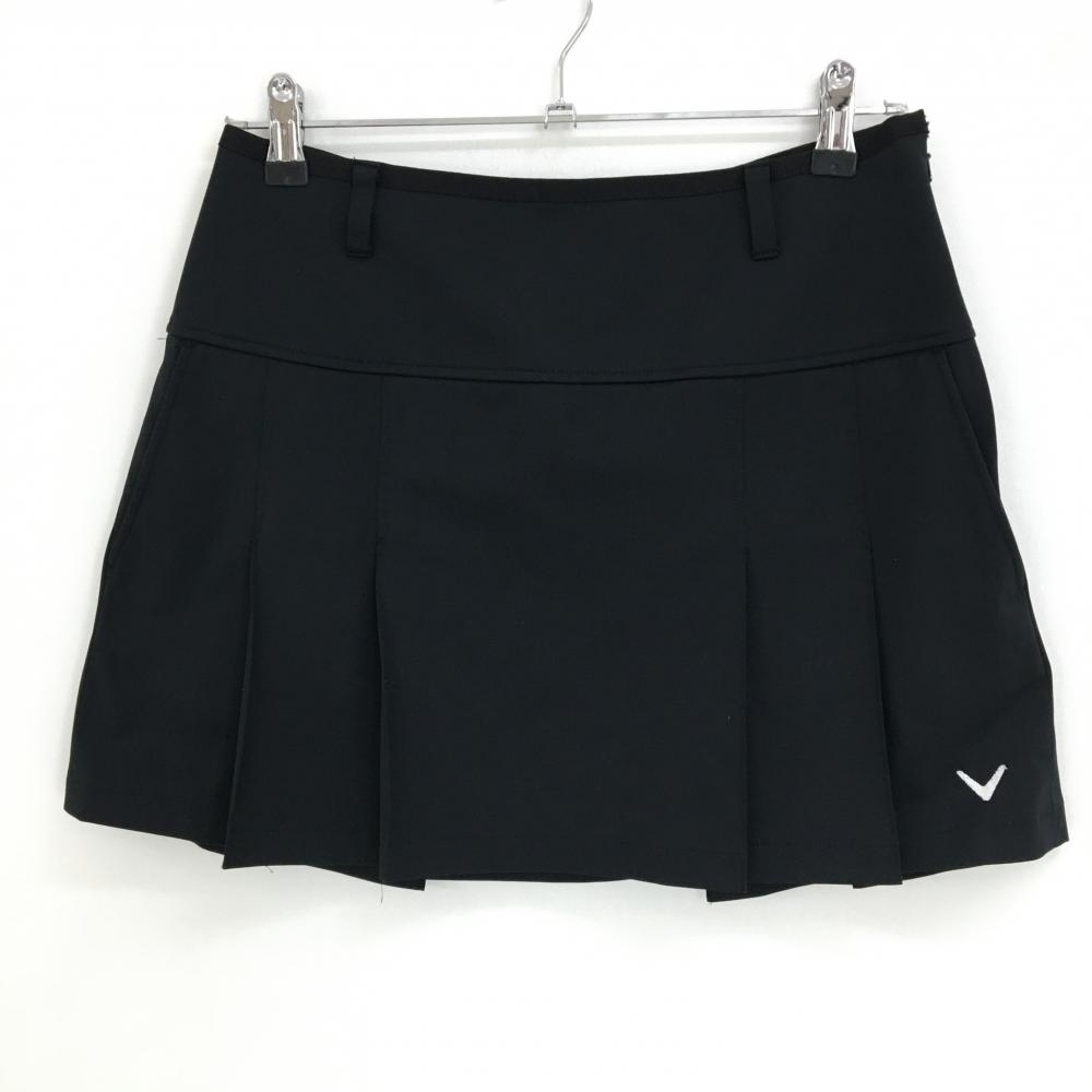 キャロウェイ スカート 黒 プリーツ ロゴ刺しゅう  レディース M ゴルフウェア Callaway