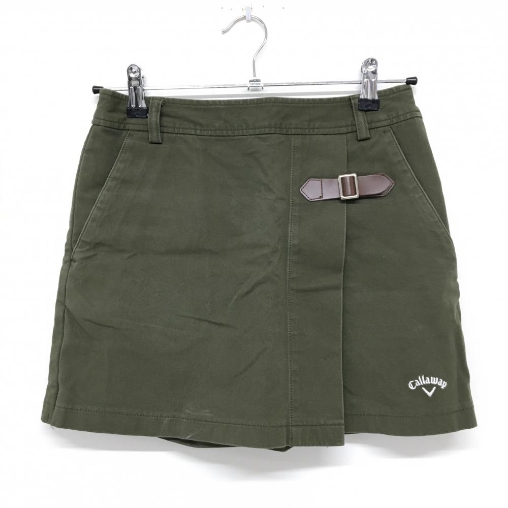 キャロウェイ スカート カーキ ストレッチ 内側インナーパンツ  レディース S ゴルフウェア Callaway