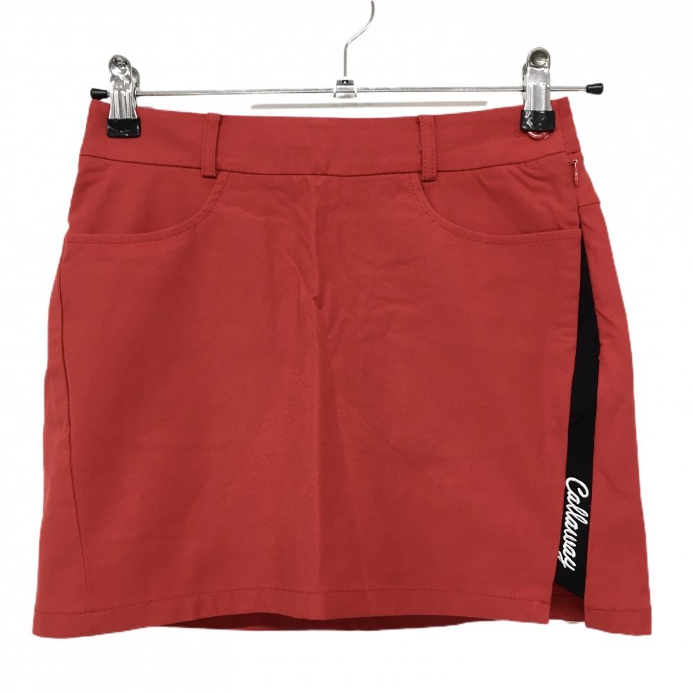 【超美品】キャロウェイ スカート レッド×黒 サイドライン 韓国モデル 内側インナーパンツ  レディース  ゴルフウェア Callaway