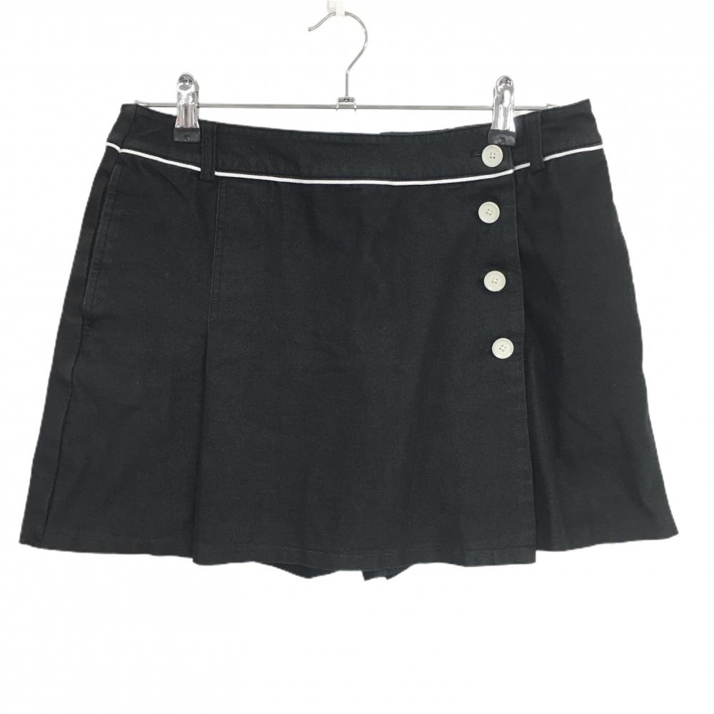 【美品】キャロウェイ スカート 黒 パイピング白 内側パンツ レディース LL ゴルフウェア Callaway