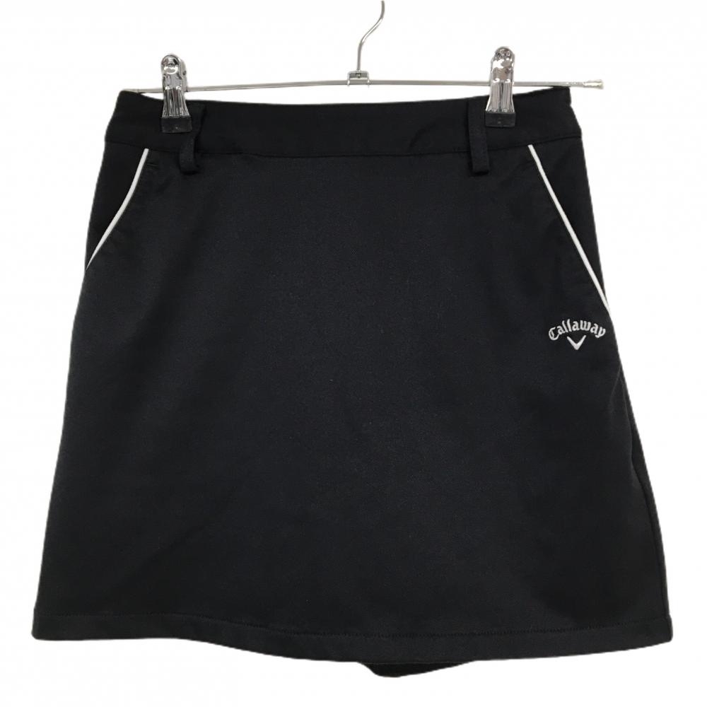 【超美品】キャロウェイ スカート 黒 パイピング ウエスト一部ゴム  レディース M ゴルフウェア 2024年モデル Callaway