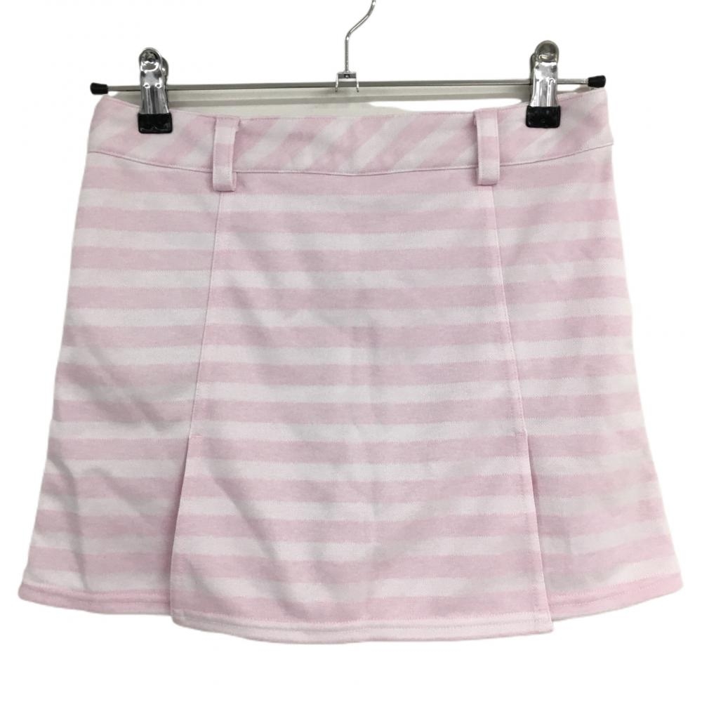 【超美品】キャロウェイ キュロットスカート ピンク×白 ボーダー柄 総柄  レディース S ゴルフウェア Callaway