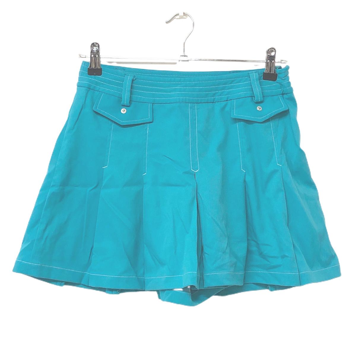 【超美品】キャロウェイ キュロットスカート ターコイズブルー ステッチ白 レディース S ゴルフウェア Callaway