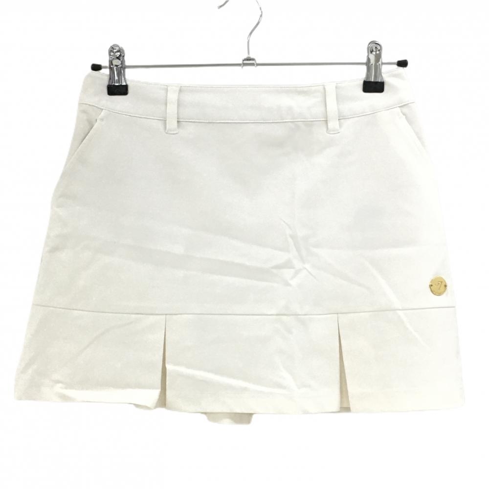 サマンサタバサ No.7 スカート 白 ボックスプリーツ レディース 38(M) ゴルフウェア Samantha Thavasa
