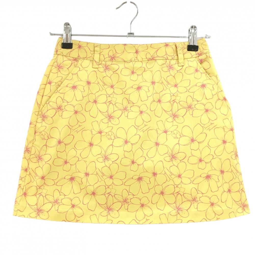 【超美品】サマンサタバサ№7 スカート イエロー×ピンク 花柄  レディース 36(S) ゴルフウェア Samantha Thavasa