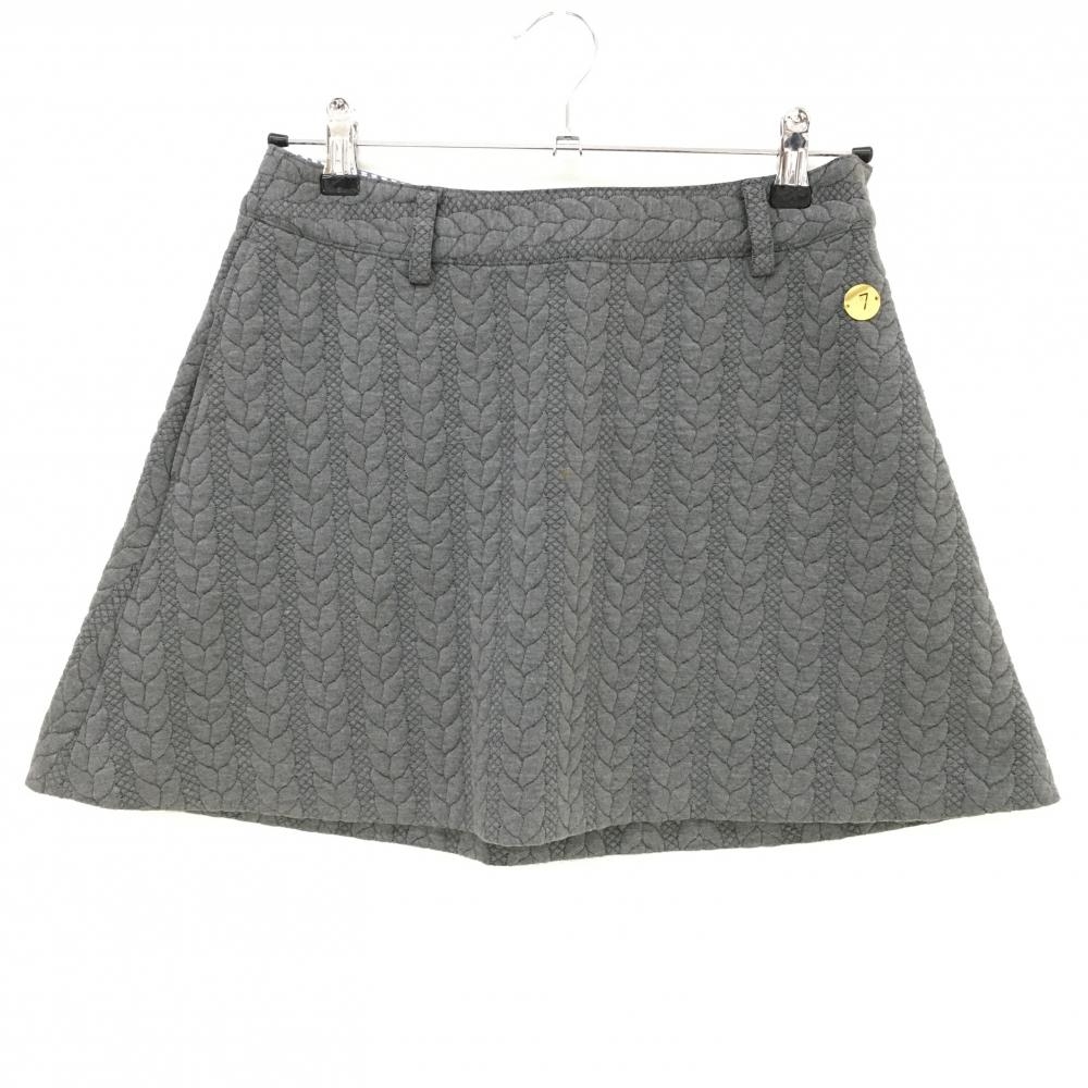 サマンサタバサNo.7 スカート グレー 織生地 地模様  レディース S ゴルフウェア Samantha Thavasa