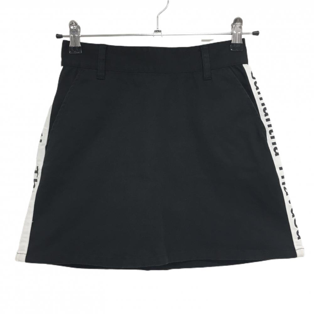 サマンサタバサUNDER25 スカート 黒×白 サイドロゴ レディース S ゴルフウェア Samantha Thavasa