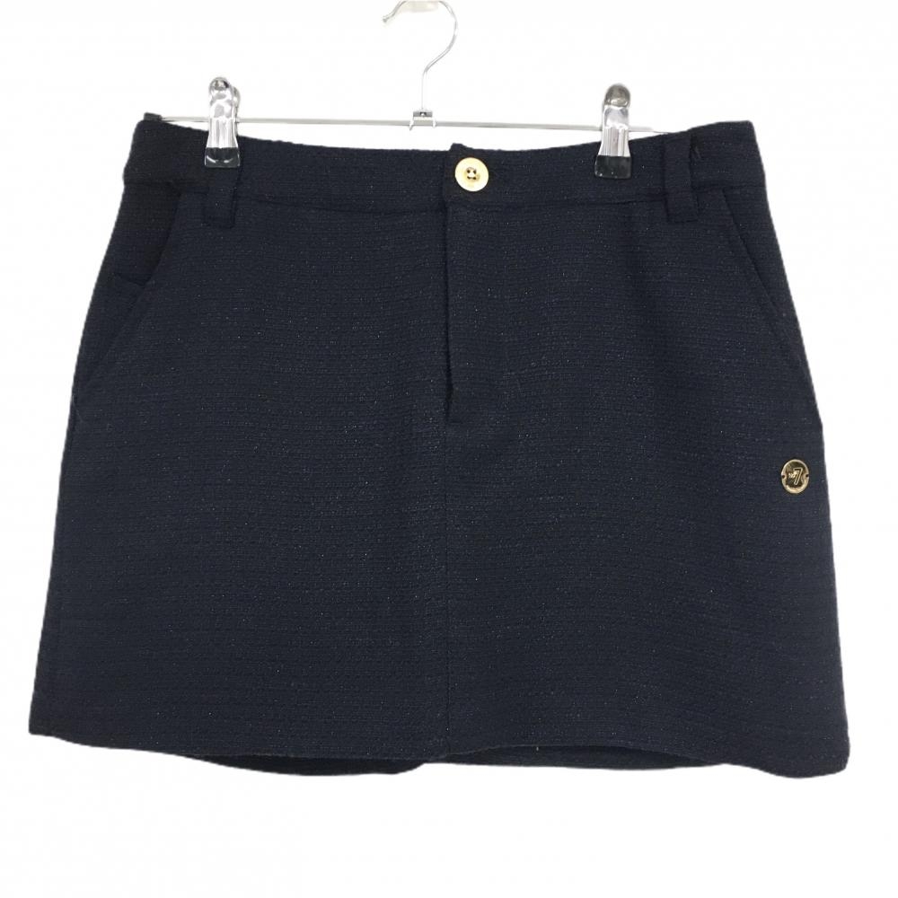 サマンサタバサNo.7 スカート ネイビー ラメ糸 裏地付き レディース 40(L) ゴルフウェア Samantha Thavasa