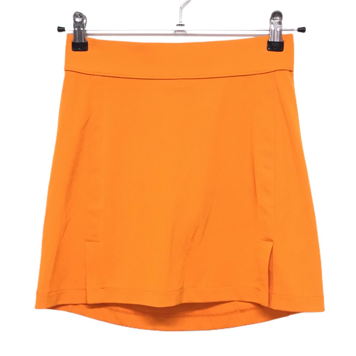 【美品】ジェイリンドバーグ スカート オレンジ 内側インナーパンツ ストレッチ レディース XS ゴルフウェア 2023年モデル J．LINDEBERG