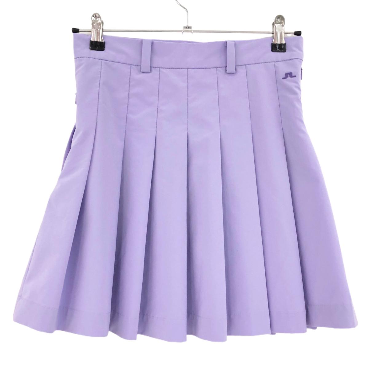 ジェイリンドバーグ スカート ライトパープル プリーツ ストレッチ レディース  ゴルフウェア J．LINDEBERG