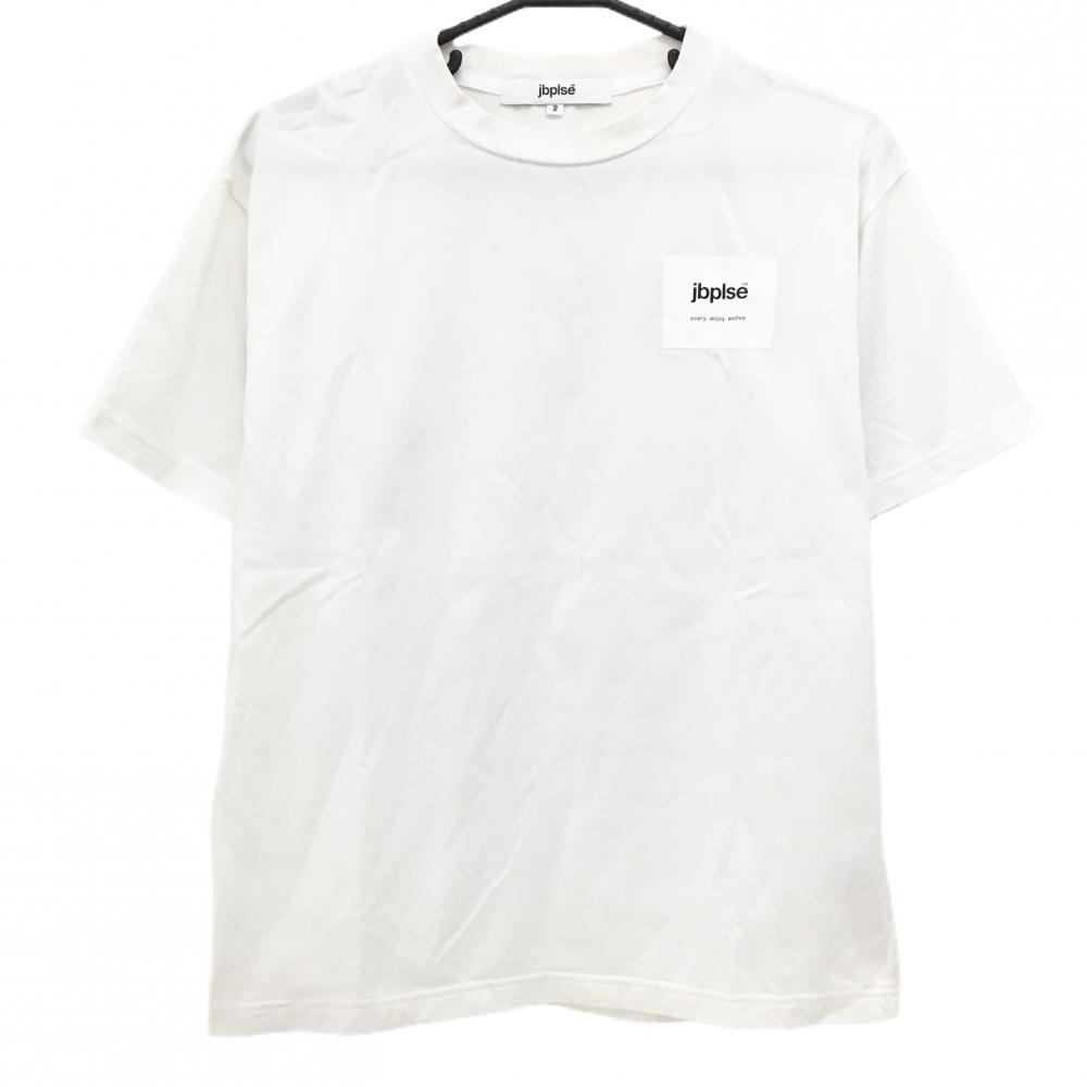 【美品】ジェービープラスイー Tシャツ 白 ストレッチ jbplse ジャックバニー レディース 2(L) ゴルフウェア 2024年モデル Jack Bunny