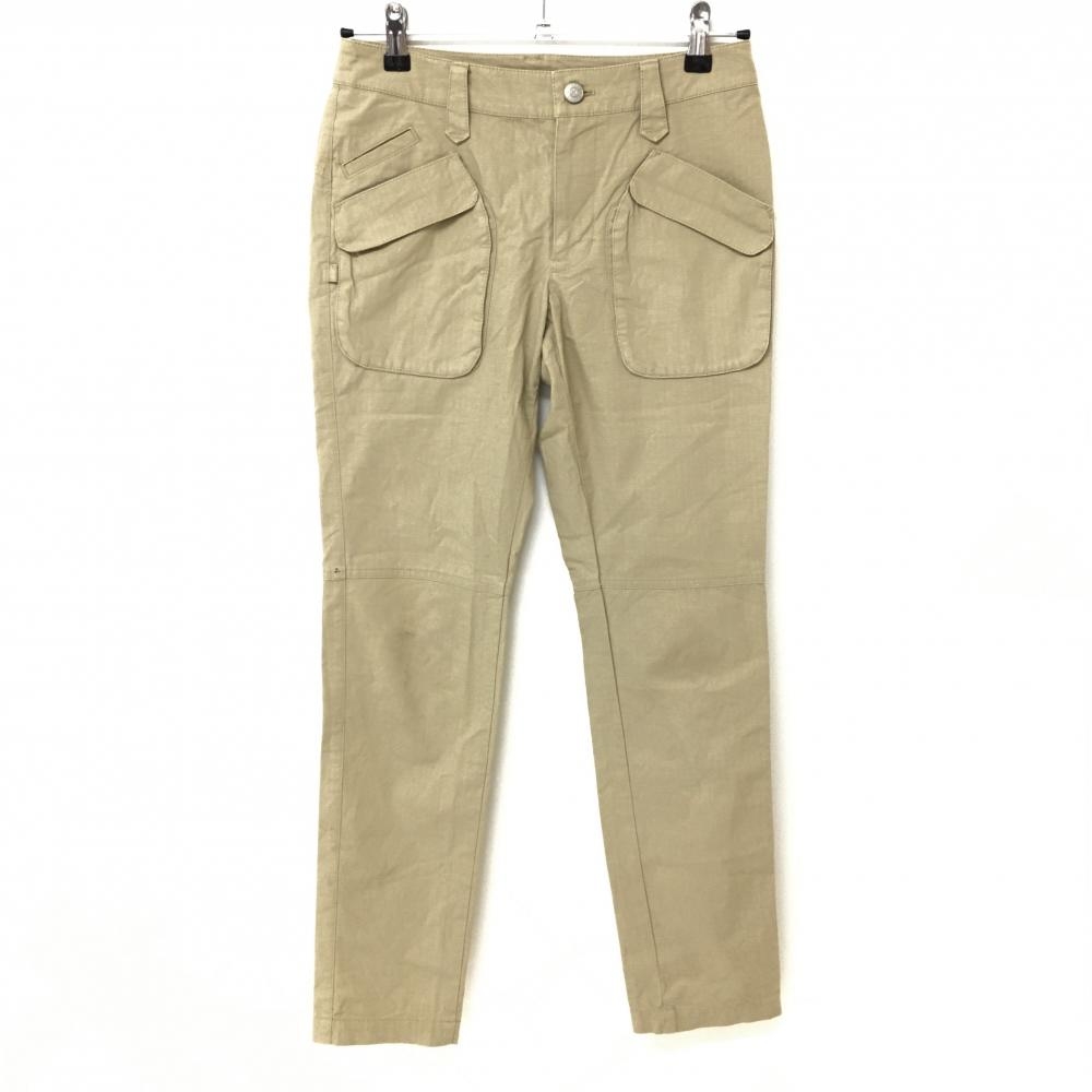 ジャックバニー パンツ ベージュ チェック織生地 ストレッチ  レディース 0(S) ゴルフウェア Jack Bunny