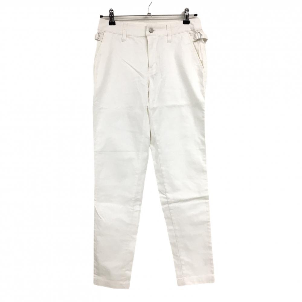 【美品】ジャックバニー パンツ 白 無地 ストレッチ レディース 1(M) ゴルフウェア Jack Bunny