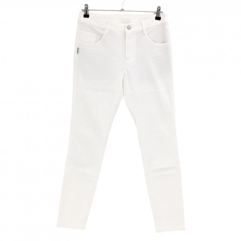 【新品】ジャックバニー パンツ 白 ストレッチ キーホルダー着脱可 レディース 2(L) ゴルフウェア Jack Bunny