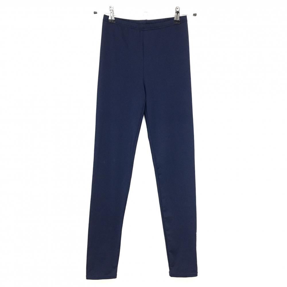 【超美品】ジャックバニー レギンスパンツ ネイビー×白 裾ロゴ スパッツ レディース FR ゴルフウェア Jack Bunny