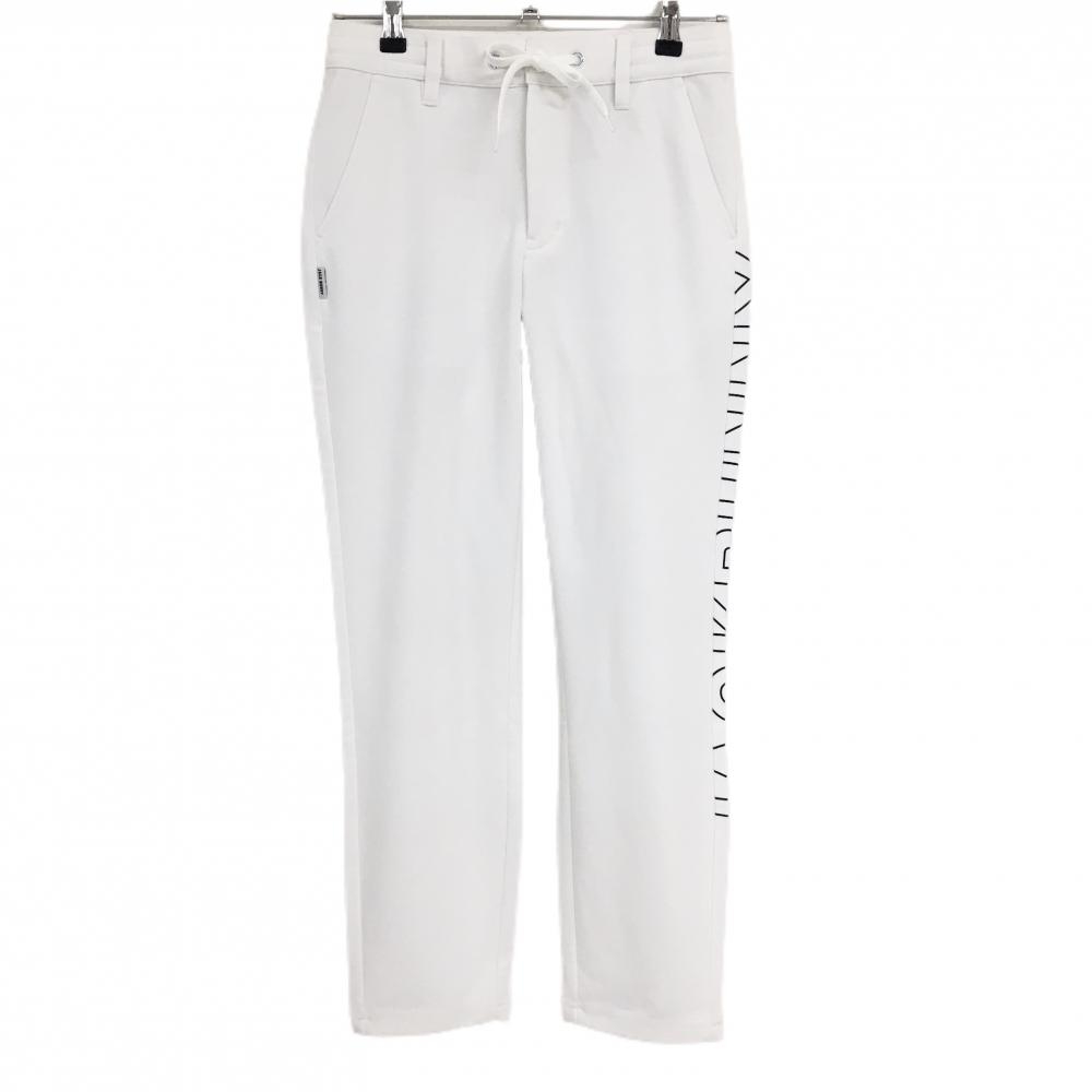 【新品】ジャックバニー パンツ 白 ストレッチ サイドロゴ  レディース 1(M) ゴルフウェア 2024年モデル Jack Bunny
