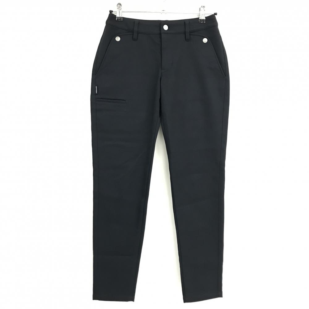 【超美品】ジャックバニー パンツ ダークネイビー 無地 ロゴ刺しゅう ストレッチ レディース 1(M) ゴルフウェア Jack Bunny