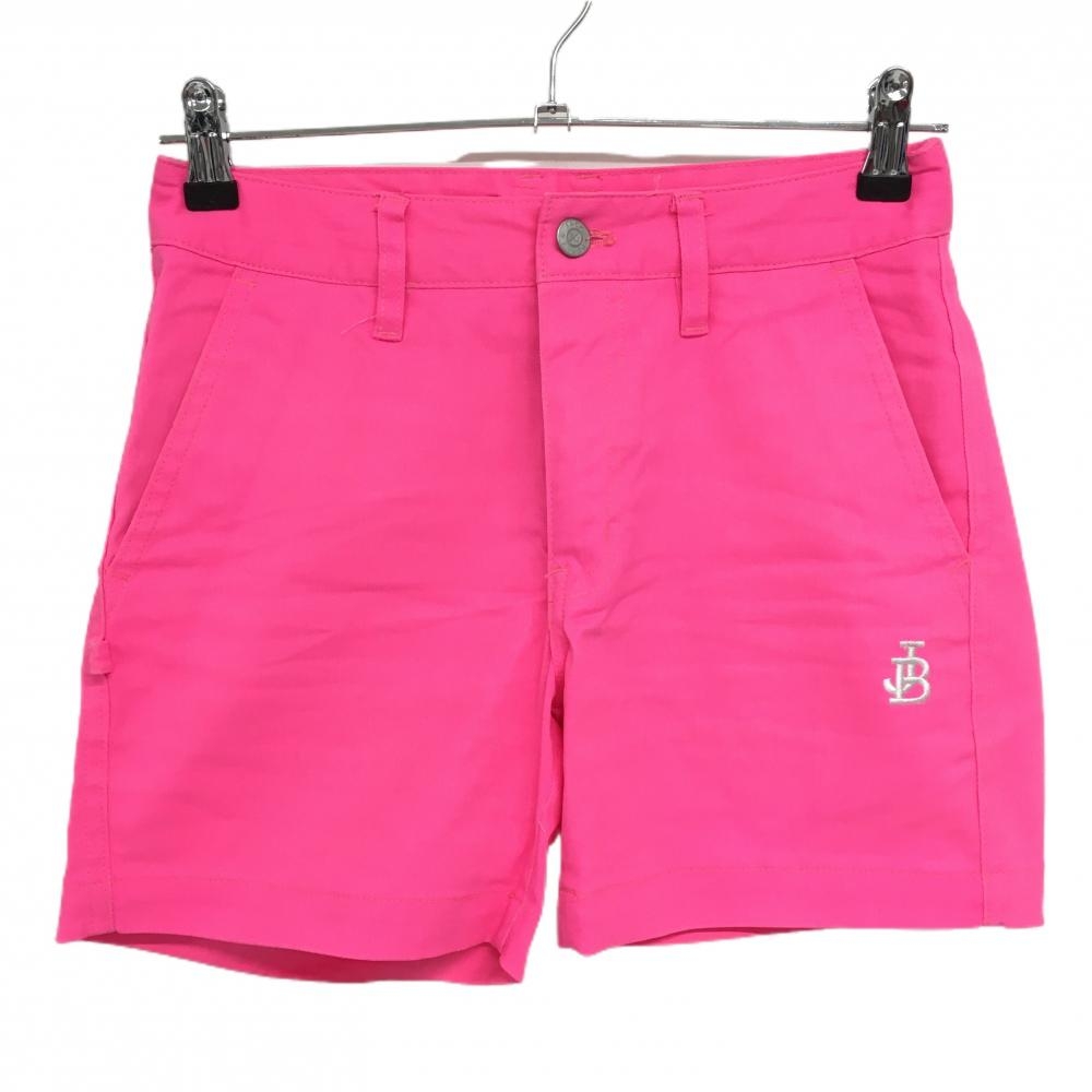ジャックバニー ショートパンツ 蛍光ピンク ロゴ白 レディース 0(S) ゴルフウェア Jack Bunny