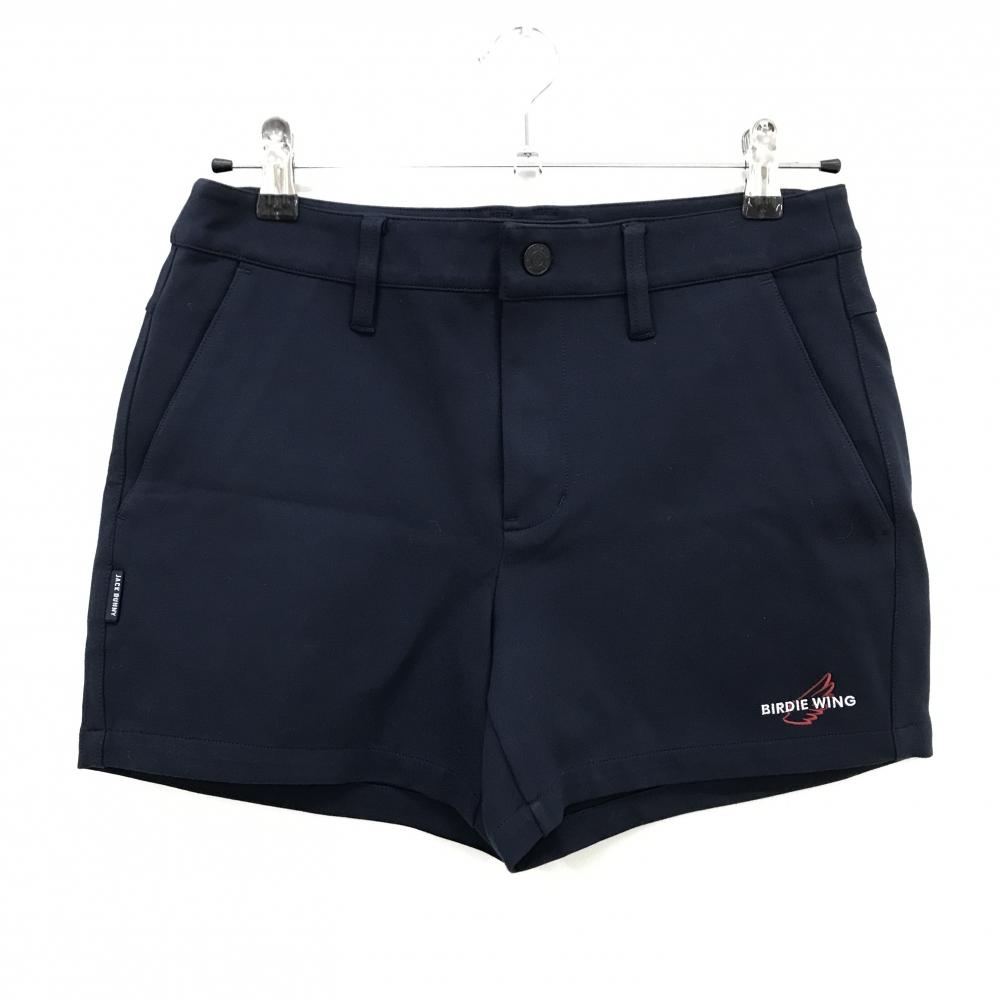 【超美品】ジャックバニー×BRIDGE WING ショートパンツ ネイビー ストレッチ  レディース 2(L) ゴルフウェア サンプル品 Jack Bunny