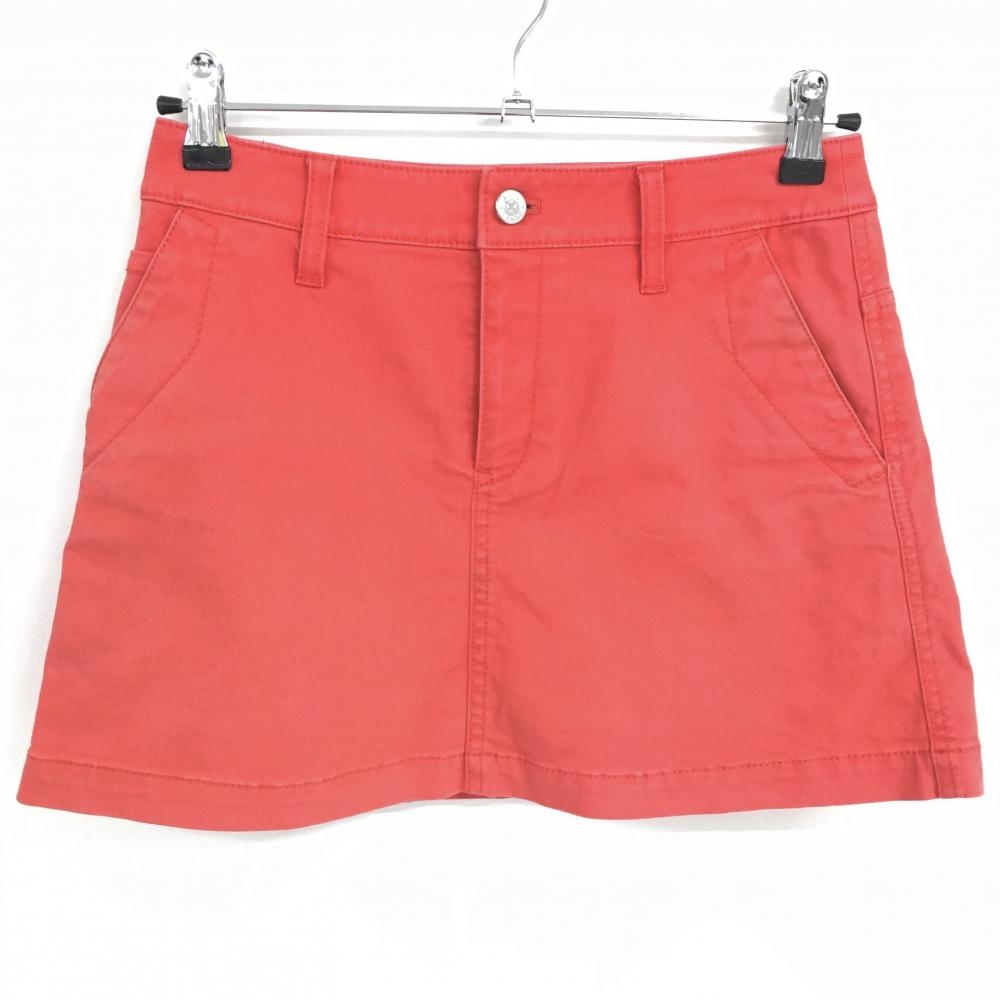 ジャックバニー スカート オレンジレッド 無地 内側インナーパンツ コットン混  レディース 0(S) ゴルフウェア Jack Bunny