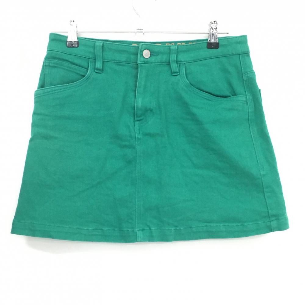 ジャックバニー スカート グリーン ヒップ刺しゅう 内側インナーパンツ レディース 1(M) ゴルフウェア Jack Bunny