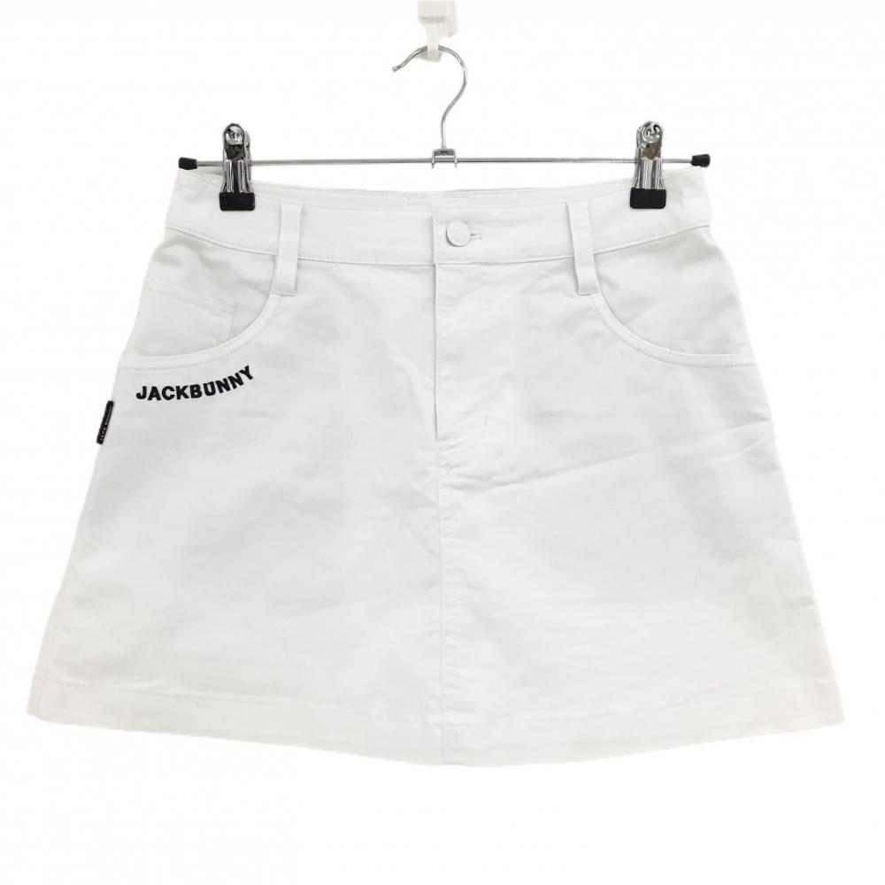 ジャックバニー×コカコーラ スカート 白×黒 バックプリント 内側インナーパンツ レディース 0(S) ゴルフウェア Jack Bunny
